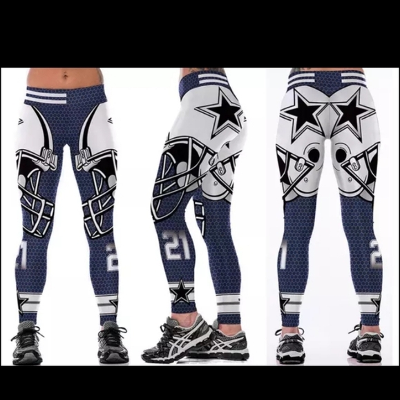 NWOT NFL Dallas Cowboys Fashion Leggings Small Medium - Picture 2 of 2